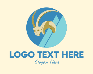 Mountain - Mountain Goat Circle logo design