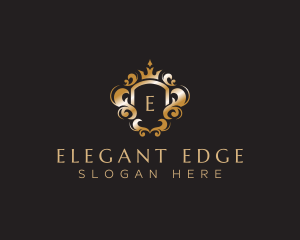 Sophisticated - Elegant Royalty Crown Shield logo design