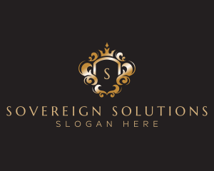 Sovereign - Elegant Royalty Crown Shield logo design