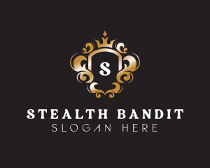 Elegant Royalty Crown Shield logo design