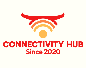 Wild Bull Wifi logo design