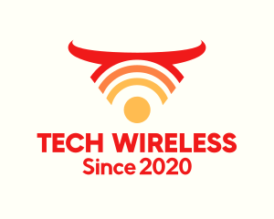 Wireless - Wild Bull Wifi logo design