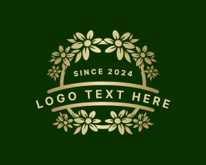 Event Planning - Floral Wreath Decoration logo design