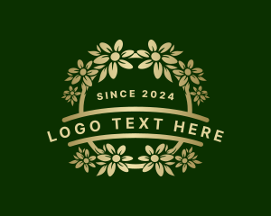 Wreath - Floral Wreath Decoration logo design