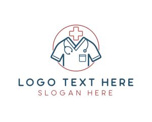 Surgeon - Medical Doctor Scrubs logo design