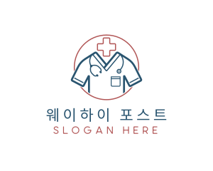 Medical Doctor Scrubs logo design