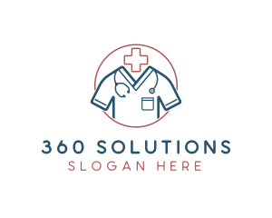 Medical Doctor Scrubs logo design