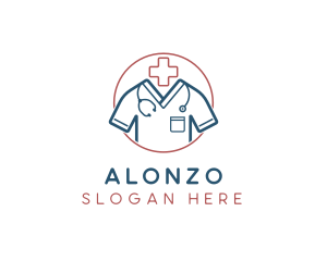 Medical Doctor Scrubs logo design