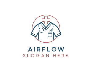 Medical Doctor Scrubs logo design