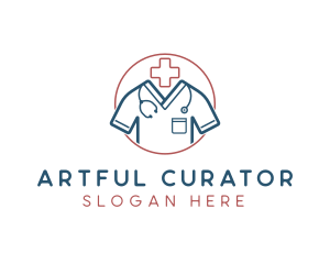 Medical Doctor Scrubs logo design