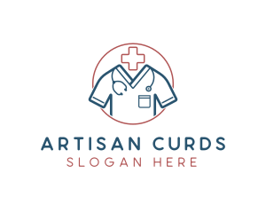 Medical Doctor Scrubs logo design