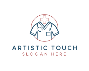 Medical Doctor Scrubs logo design