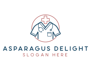 Medical Doctor Scrubs logo design