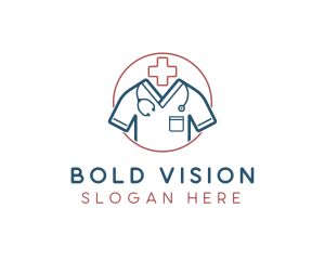 Medical Doctor Scrubs logo design