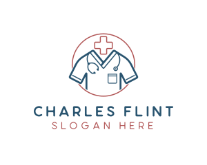 Medical Doctor Scrubs logo design