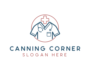 Medical Doctor Scrubs logo design