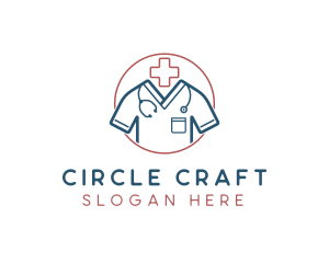 Medical Doctor Scrubs logo design