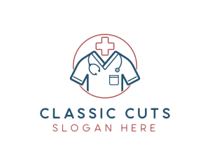 Medical Doctor Scrubs logo design