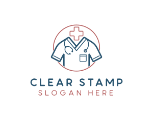 Medical Doctor Scrubs logo design