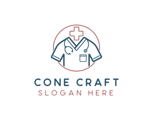 Medical Doctor Scrubs logo design