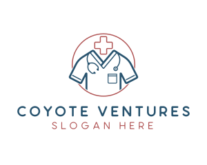 Medical Doctor Scrubs logo design