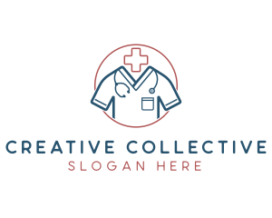 Medical Doctor Scrubs logo design