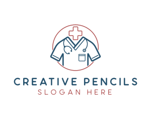 Medical Doctor Scrubs logo design