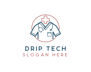 Medical Doctor Scrubs logo design