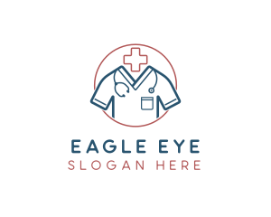 Medical Doctor Scrubs logo design