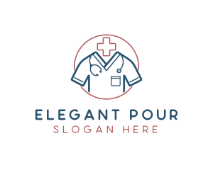 Medical Doctor Scrubs logo design