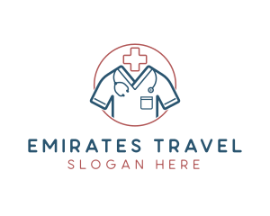 Medical Doctor Scrubs logo design