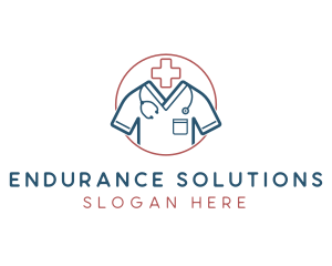 Medical Doctor Scrubs logo design