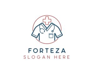 Medical Doctor Scrubs logo design