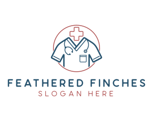 Medical Doctor Scrubs logo design