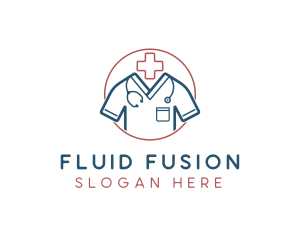 Medical Doctor Scrubs logo design