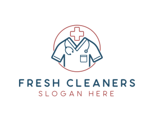 Medical Doctor Scrubs logo design