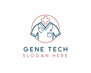 Medical Doctor Scrubs logo design