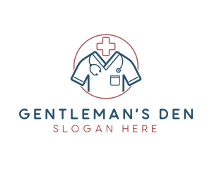 Medical Doctor Scrubs logo design