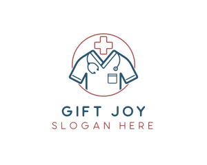 Medical Doctor Scrubs logo design