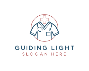 Medical Doctor Scrubs logo design