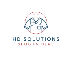 Medical Doctor Scrubs logo design