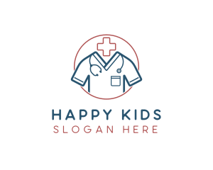 Medical Doctor Scrubs logo design