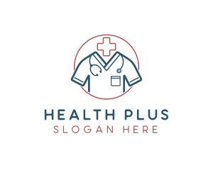 Medical Doctor Scrubs logo design