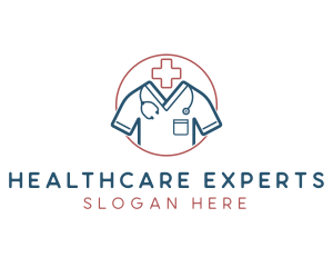 Medical Doctor Scrubs logo design