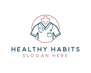 Medical Doctor Scrubs logo design