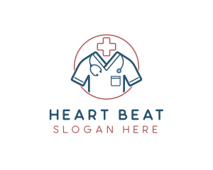 Medical Doctor Scrubs logo design