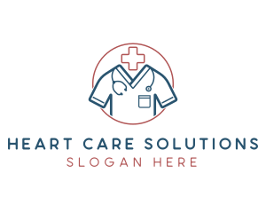 Medical Doctor Scrubs logo design