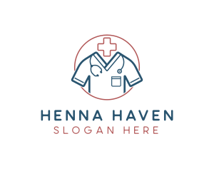 Medical Doctor Scrubs logo design