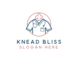 Medical Doctor Scrubs logo design