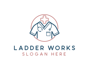 Medical Doctor Scrubs logo design